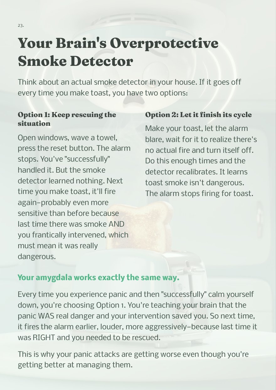 A real page from the method — the core technique, step by step